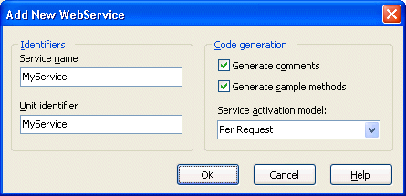 SOAP Server Interface Wizard