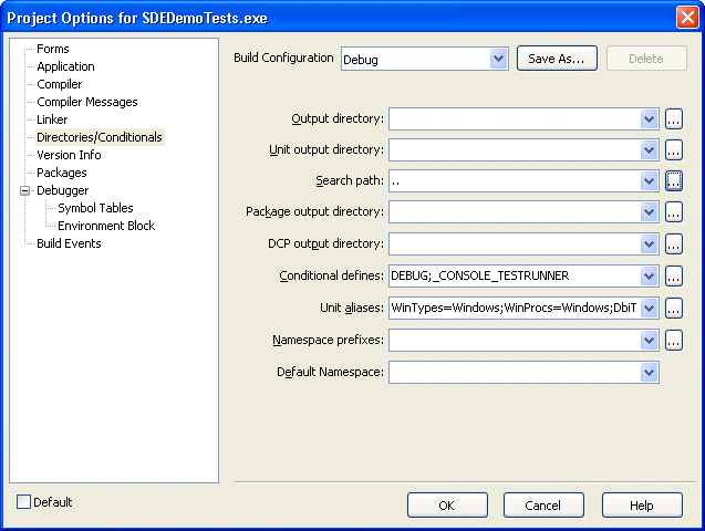 Delphi 2007 Project Options