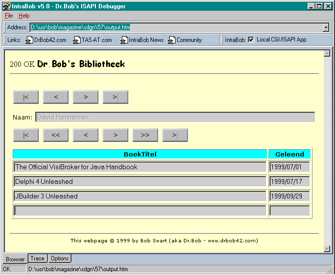 internetexpress output in intrabob v5.0